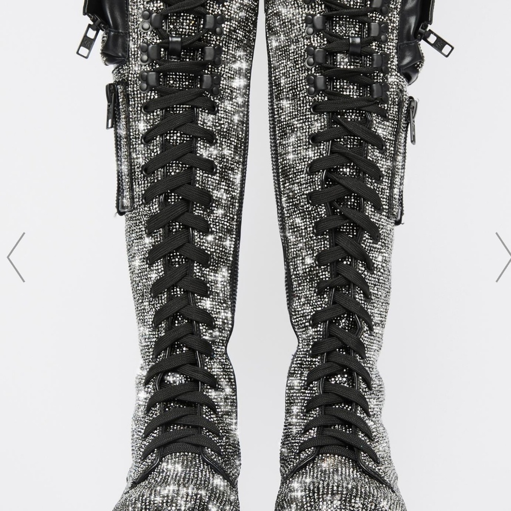 Club Exx Bling Brigade Combat Boots